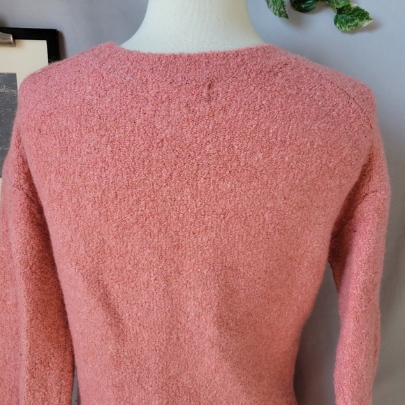 Everlane Teddy Boucle Crew Neck Wool Sweater Pink S - Picture 7 of 16